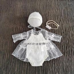 Clothing Sets Born Baby Lace Dress Pography Prop Costume Headbands Hat Outfit For Girls