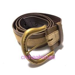 Designer BBorbiriy belt fashion buckle genuine leather Blue Label - Dark Brown Gold Leather Suede Hardware Belt