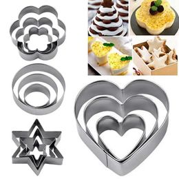 Baking Moulds Set Heart Shape Cookie Cutter Mold Year Decoration Cake Biscuit Tools Christmas Kitchen