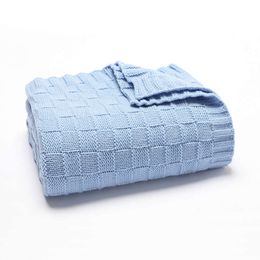 Newborn Baby Blankets Swaddle Wrap 100*80cm Knitted Infant Boys Girls Stroller Bedding Cover Toddler Kids Outdoor Throwing Quilt