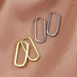 Stud Earrings All-match Geometry Copper Hip Hop Fashion Couple Women Jewellery Accessories Korean Style Ear Buckle Square