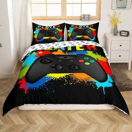 Bedding sets Watercolour Cartoon Basketball Print Set Duvet Cover for Kid Teen Boys Sports Quilt with 2 casesFull Size H240521 TA11