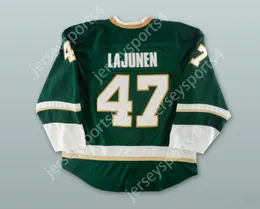 Custom VILLE LAJUNEN 47 FARJESTADS BK KARLSTAD GREEN HOCKEY JERSEY Top Stitched S-M-L-XL-XXL-3XL-4XL-5XL-6XL