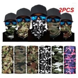 Bandanas 2PCS Outdoor Men Cycling Bandana Cool Seamless Scarf Summer Neck Gaiter Headband Fishing Hiking Balaclava Face