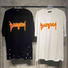 Men's Shirts designer Balenciigas t shirt Sweaters Quality Men Style Worn-out Broken Hole Limited Edition Rock Band Se9WTS TTQD HIPC