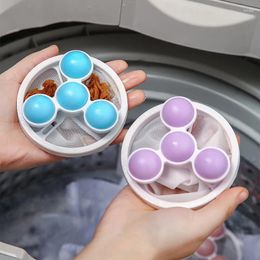 Storage Bags Floating Hair Filtering Mesh Removal Washing Machine Pet Fur Trap Reusable Dirty Collection Bag Cleaning Ball