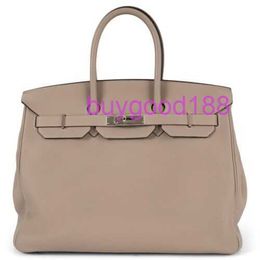 Aa Biriddkkin Delicate Luxury Womens Social Designer Totes Bag Shoulder Bag 69066 Gris Grey Togo Leather 35 Bag Fashion Womens Bag