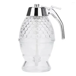 Storage Bottles Squeeze Bottle Honey Jar Container Bee Drip Dispenser Kettle Pot Stand Holder Juice Syrup Cup Kitchen Accessories