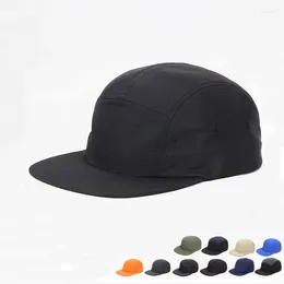 Ball Caps Custom Logo Blank Black 5 Panel Baseball Snapback Bone Fast Dry Nylon Gorras Planas Hip Hop Hats For Men Women