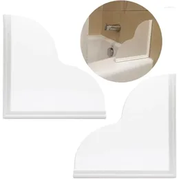 Bath Accessory Set Tub Splash Guard Removable 2 Pack Bathtub Water Guards Silicone Base & Acrylic Corner To Keep In