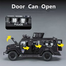 Diecast Model Cars 1 24 Alloy Tiger Armoured Car Truck Model Diecast Metal Military Explosion Proof Car Vehicles Model Sound and Light Kids Toy Gift