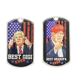 Trump US Presidencial Elections Penor Pingente Colar Pingente Trump Presidente dos EUA Pingentes de bandeira