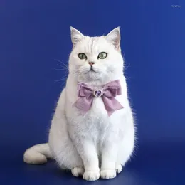 Dog Collars Fashionable Pet Collar Velvet Bow Tie Cat Stylish Anti-choking Accessories For Pets Lightweight Birthdays