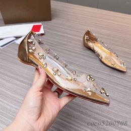 Casual Shoes Spring Autumn Women Fashion Est PVC Ballet Flats Crystal Loafers Slip-on Pointed Toe FlatsZapatillas