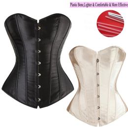 Good Quality 6 Colours Lady Sexy Lace up Boned Overbust Waist Training Corset Bustier Top Waist Trainer Cincher Body Shaper S6XL2011655