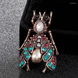 Brooches Donia Jewellery Green Pink Opal Bee Insect Brooch Men's Accessories Party Gifts For Children Christmas