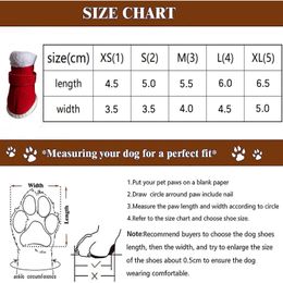 Pet Dog Christmas Shoes Winter Warm Dog Shoes New Year Red Snow Boots for Puppy Dogs Winter Shoes Size 1-5