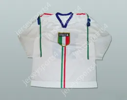 Custom ITALY NATIONAL TEAM HOCKEY JERSEY Top Stitched S-M-L-XL-XXL-3XL-4XL-5XL-6XL