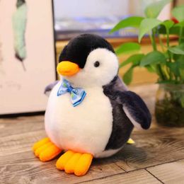 Plush Dolls 1pc Cute Soft Penguin Plush Toys Big Stuffed Cartoon Animal Doll Bow Tie Penguins Toy for Kids Pillow Baby Girls Birthday Gift H240521 KNV2