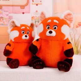 Plush Dolls 45cm New Turning Panda Plush Toys Red Raccoon Doll Toys Kawaii Cute Anime Bear Soft Stuffed Toys Birthday Gift for Kids H240521