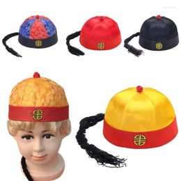 Berets Chinese Imperial Hat For Dress Up And Pography Props Role Play Theatre Feudal Emperors Drop