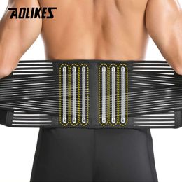 AOLIKES Brace Lower Pain Relief with 6 spring, Back Support Belt for Women & Men Work, Waist Lumbar Breathable L2405
