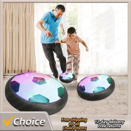 Party Favour Hover Soccer Ball Air Cushion Floating Foam Football With LED Light Gliding Toys Kid Outdoor Indoor Sport Games