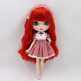 Dolls ICY DBS Blyth Doll 1/6 bjd white skin with long red hair new matte face connected to body BL0115 S2452201 S2452201 S2452201