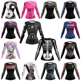 Women's T Shirts Custom Design Muscle Tee Rashguard Bjj Fight Jerey Cody Lundin Sunscreen Long Sleeve Jiu Jitsu Woman Thai Sweatshirt