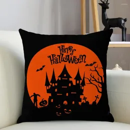 Pillow Unique Hidden Zipper Cover Halloween Festival Decor Throw Case Lightweight Decorative