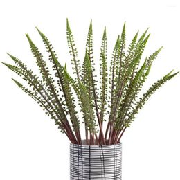Decorative Flowers Artificial Silk Foxtail Grass Persian Fake Leaves Plants Green Bonsai Plant Wall Home Party Garden Decoration For Wedding