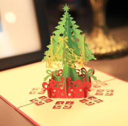 3D Popup Unique Holiday Postcards Invitations Christmas Tree Greeting Card With Envelope Christmas Cards for New Year Festival5857108