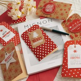 Christmas Cards Elevator Decorations Pendants Gift Boxes Packaging Accessories Message Turn Pages Cards Handwritten Postcards 240522
