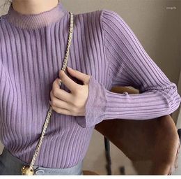 Women's T Shirts Eugen Yarn Knitted Bottom Inner Layer Pullover Autumn Knit Sweater For Women