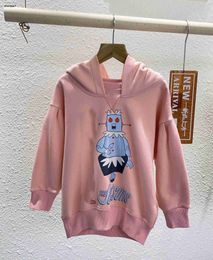 Top baby clothes kids hoodies sweater high quality pullover for boy girl Size 100-150 CM Robot pattern printing child sweatshirts Sep01