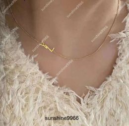 Pendant Necklaces Y Simple Initial Dainty Pendant Designer Ysls Handbag Choker Necklace 14k Gold Plated Thin Chain Light Weight Necklac Yslss Chinese Sailormoon 19