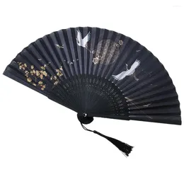 Decorative Figurines Chinese Style Folding Fan Handheld Foldable Dance Po Silk Cloth Party Prop Retro