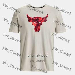 Erkek Tshirts Project Rock Brahma Bull Tshirt Sıradan Moda Sokak Giyim Kadın Men Spor Giyim Yüksek Kalite Kısa Kol Boyutu XS 6XL Yaz 06B9