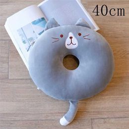 Plush Dolls Japanese-style Cute Animals Cartoon Cat Round Shape Chair Seat Cushion Waist Sofa Decoration Gift Plush Soft Long Pillow Toys H240521 U1ZW