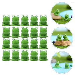 Garden Decorations 20/30pcs Sculpture Mini Resin Frog Figurines Realistic Animal Models Educational Toys Fairy Dollhouse Accessories