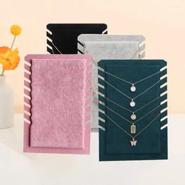 Jewellery Pouches Fashion Velvet Necklace Pendant Display Stand Multiple Notches Storage Rack Holder Counter Showcase