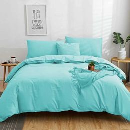 Bedding sets Solid Colour Thickening Set Duvet Cover Soft 3pcs Bed Sheet Queen King Size Comforter Sets for Home H240521 A841