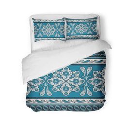 Bedding sets Tribal Duvet Cover Set Traditional Trippy Boho Abstract Design Decorative 2 Piece with 1 Sham Full Size H240521 TNT4