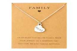 Aunt Sister Uncle Pendants Chain Necklaces Grandma Grandpa Family Mom Daughter Dad Father Brother Son Fashion Jewellery Love Gift3842544