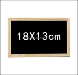 Arts And Crafts Gifts small Wooden Frame Blackboard 20X30Cm Double Side Chalkboard 18X13Cm Welcome Recording Creative Dec2343395