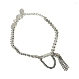 Link Bracelets Girls Favourite Bracelet Tassel Round Bead Chain Solid Silver Sterling 925 Jewellery Charm