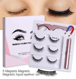 New Arrival 3 Pairs Thick Magnetic False Eyelashes Set Soft Vivid Hand Made Reusable No Glue Needed Magnets Fake Lashes With Eye8233809