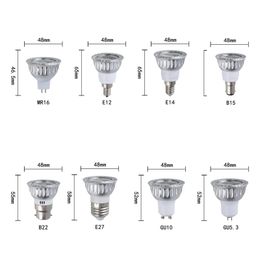 Super Bright Dimmable GU10/GU5.3/E27/E14/E12/B22/B15 COB 5W LED Bulb Lamp 110V 220V spotlight Warm White/Cold White led light