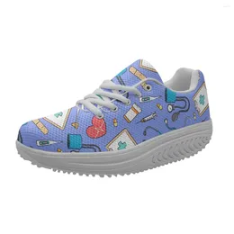 Casual Shoes Spring Autumn Platform Women Cute Cartoon Nursing Printed Ladies Sneakers Soft Breath Footwear Zapatos De Mujer