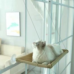 Cat Beds Furniture Cute Pet Hanging Bearing 20kg Sunny Window Seat Mount Hammock Comfortable Bed Shelf H240522